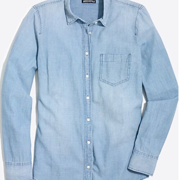 Never Been Worn J Crew Factory Chambray Shirt in Signature Fit - Picture 4 of 10
